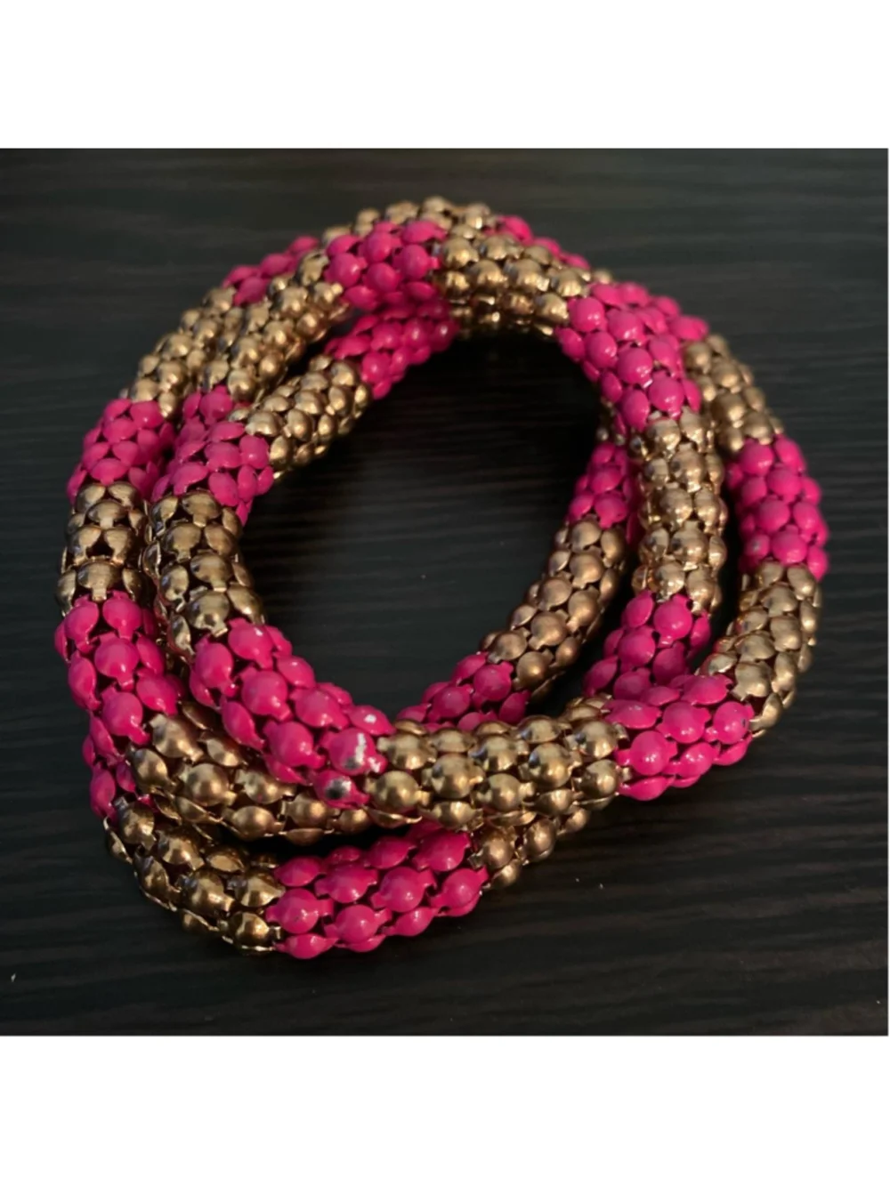 Pink and gold fashion bracelet 💞💛